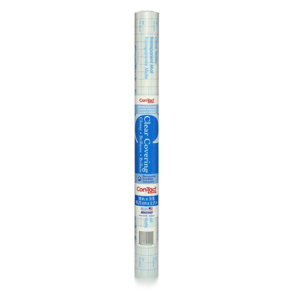 Contact Adhesive Roll Clear Glossy 18in X9ft