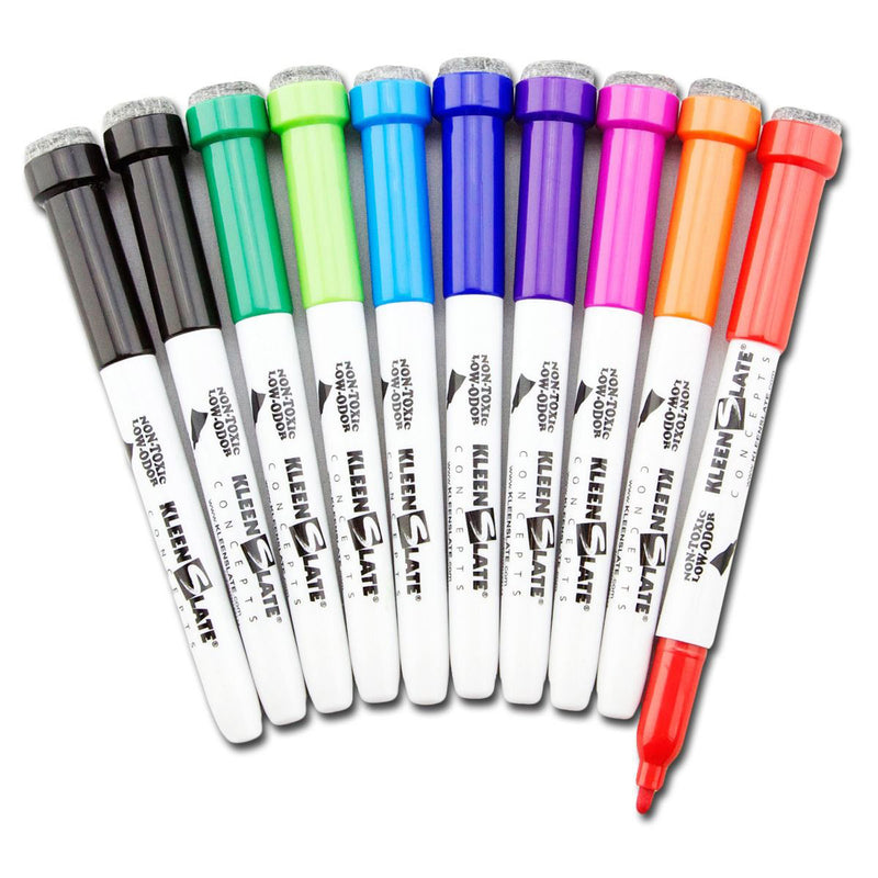 Student Markers With Erasers 10pk Assorted Colors