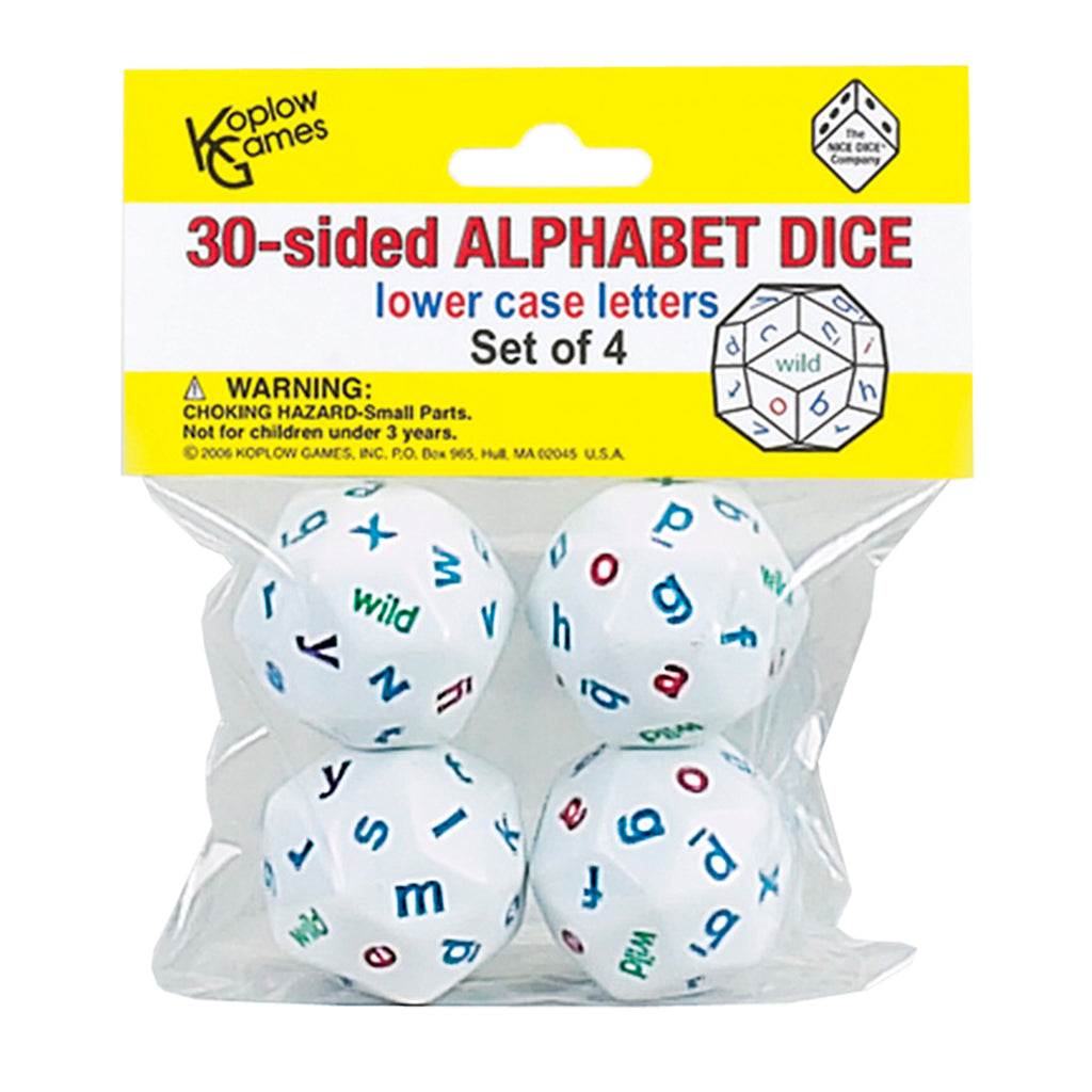 30-sided Alphabet Dice 4 Colors