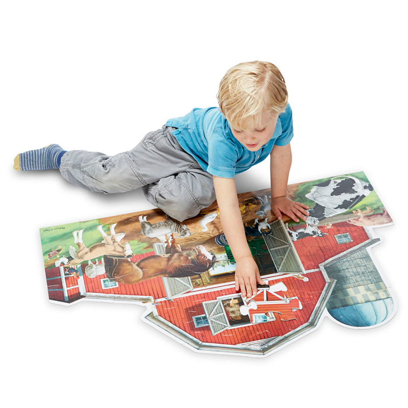 Busy Barn Shaped Floor Puzzle 32 Pc