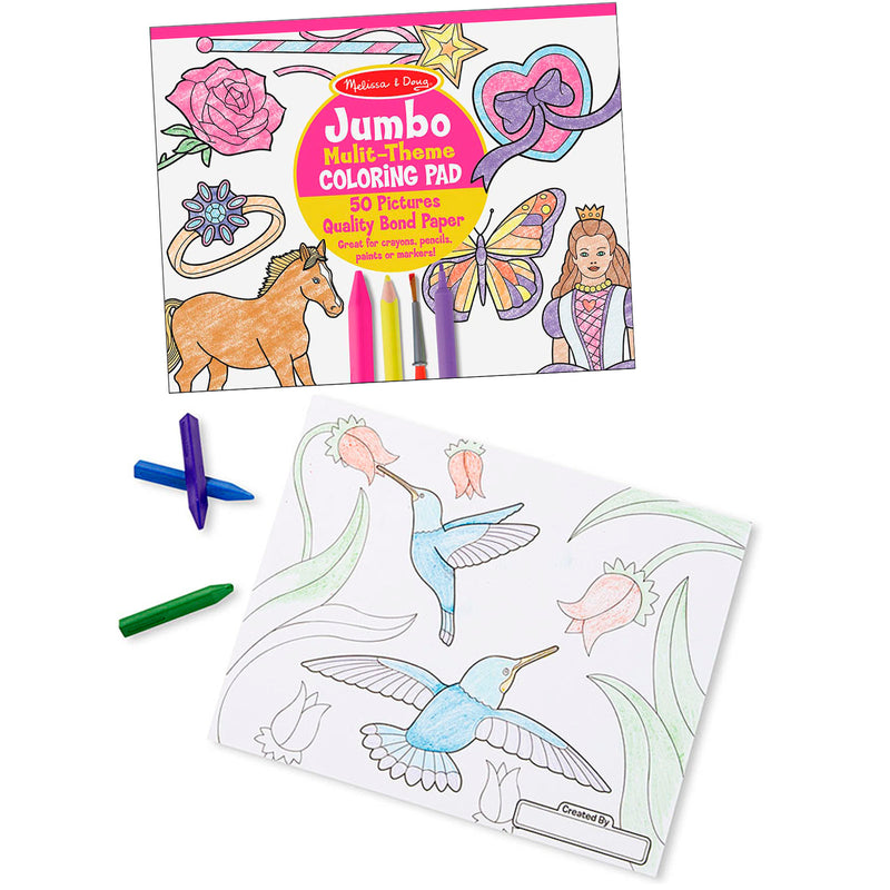 Jumbo Coloring Pad Pink 11 X 14