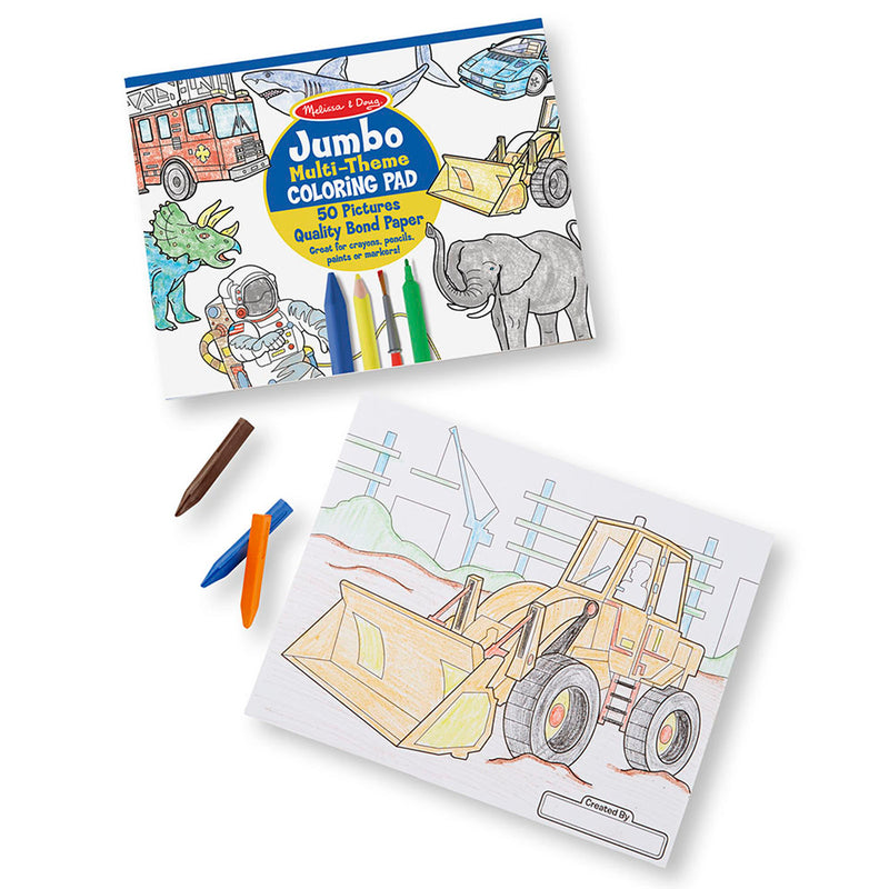 Jumbo Coloring Pad Blue 11 X 14