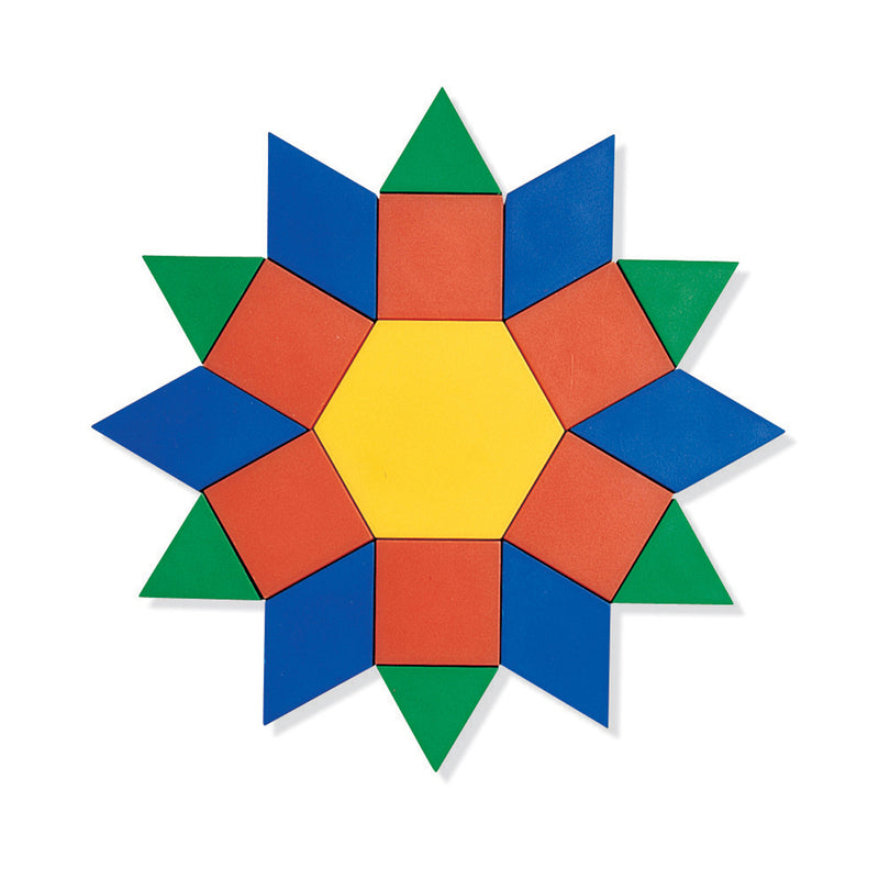 Pattern Blocks Wooden 250-pk 1cm In Bucket