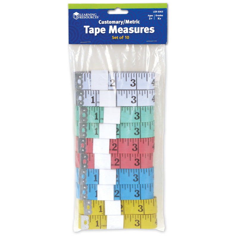 English-metric Tape Measures 10-pk 60in Plastic
