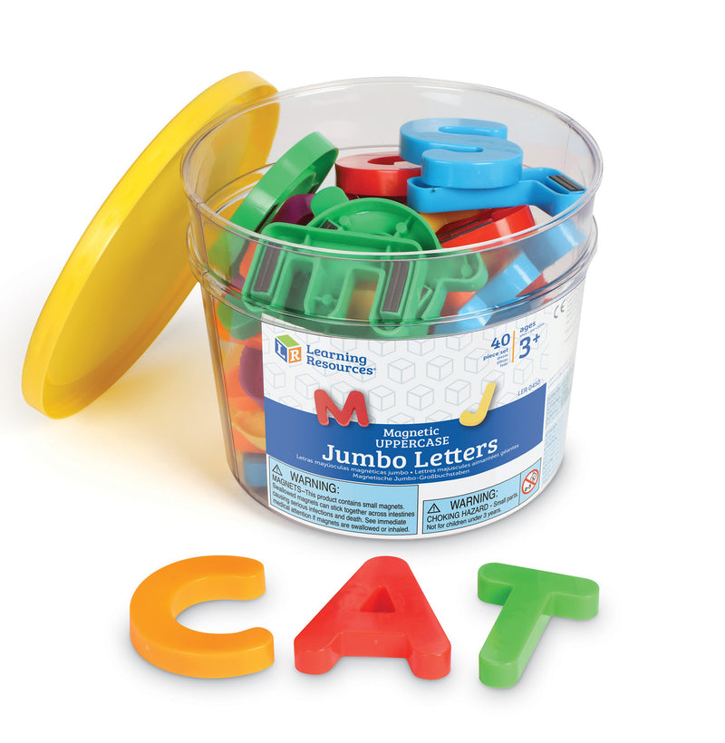 Jumbo Magnetic Letters 40-pk Uppercase 2-1-2 Bucket