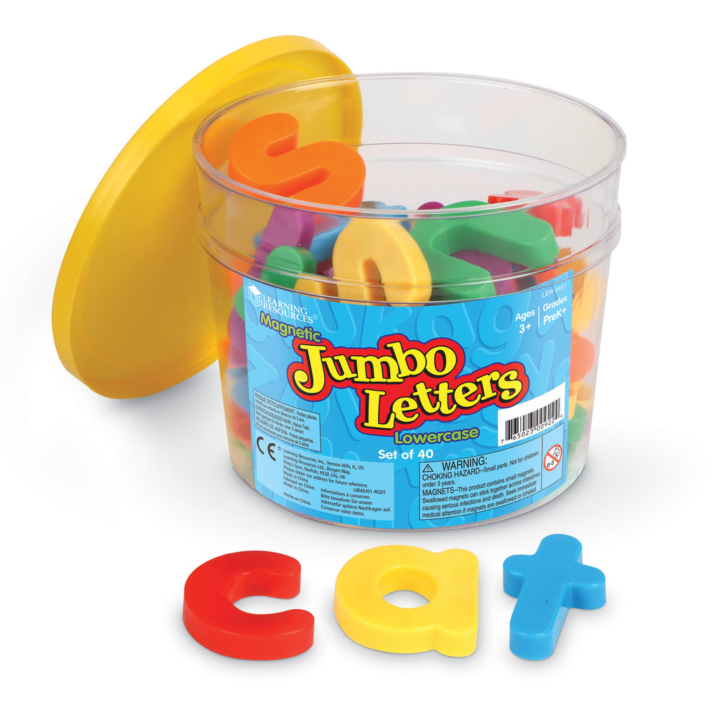 Jumbo Magnetic Letters 40-pk Lowercase 2-1-2 Bucket