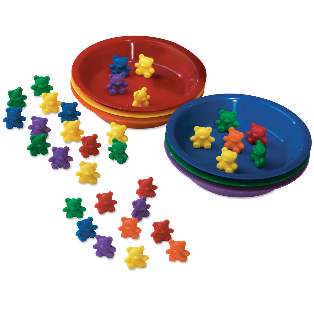 Baby Bear Sorting Set 102 Bears 6 Colors 6 Bowls