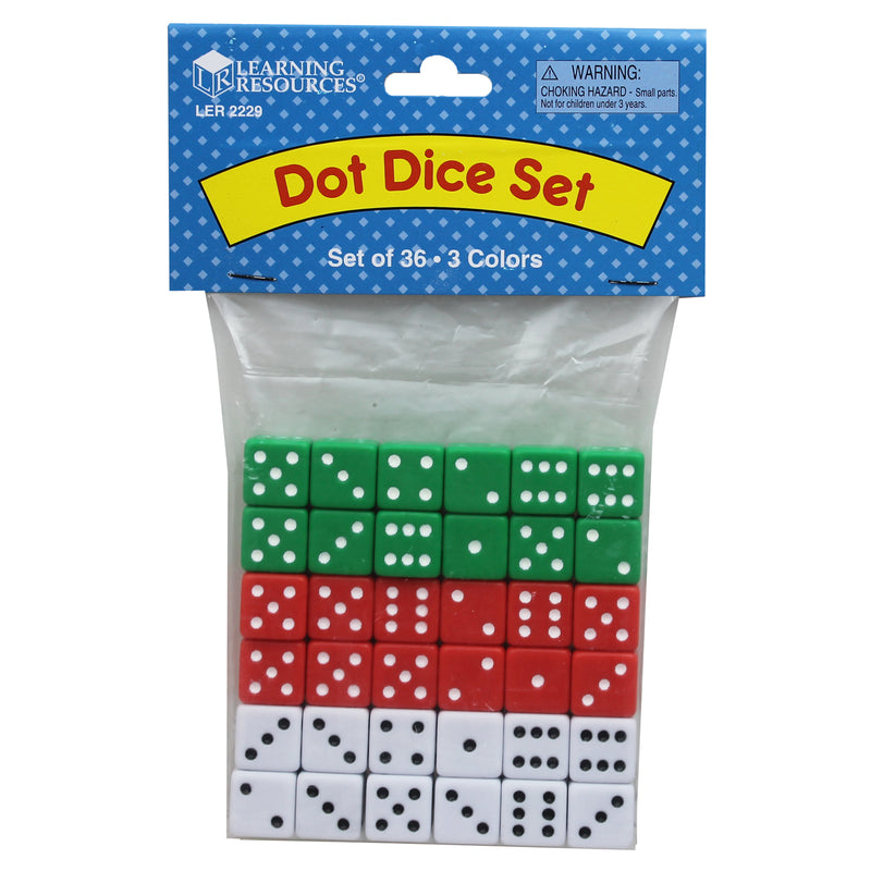 (3 Pk) Dice Dot 36 Per Pk