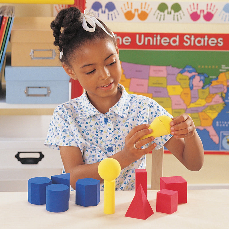 Hands-on Soft Geometric 12-pk Shapes 2-3 3 Colors