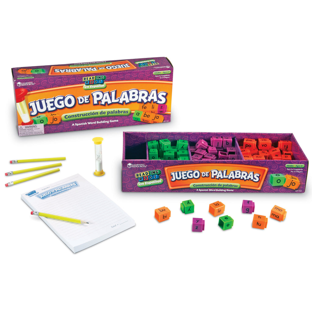 Juego De Palabras A Spanish Reading Rod Word Game