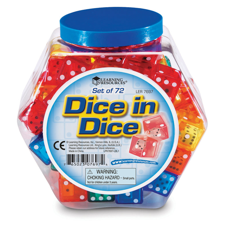 Dice In Dice Bucket Set Of 72