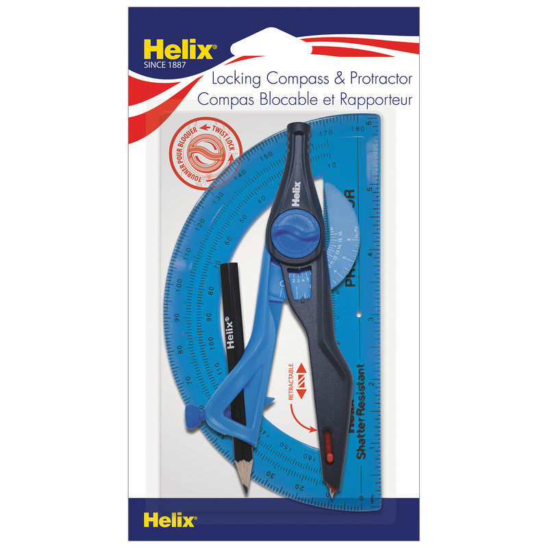 Plastic Compass & Protractor Set