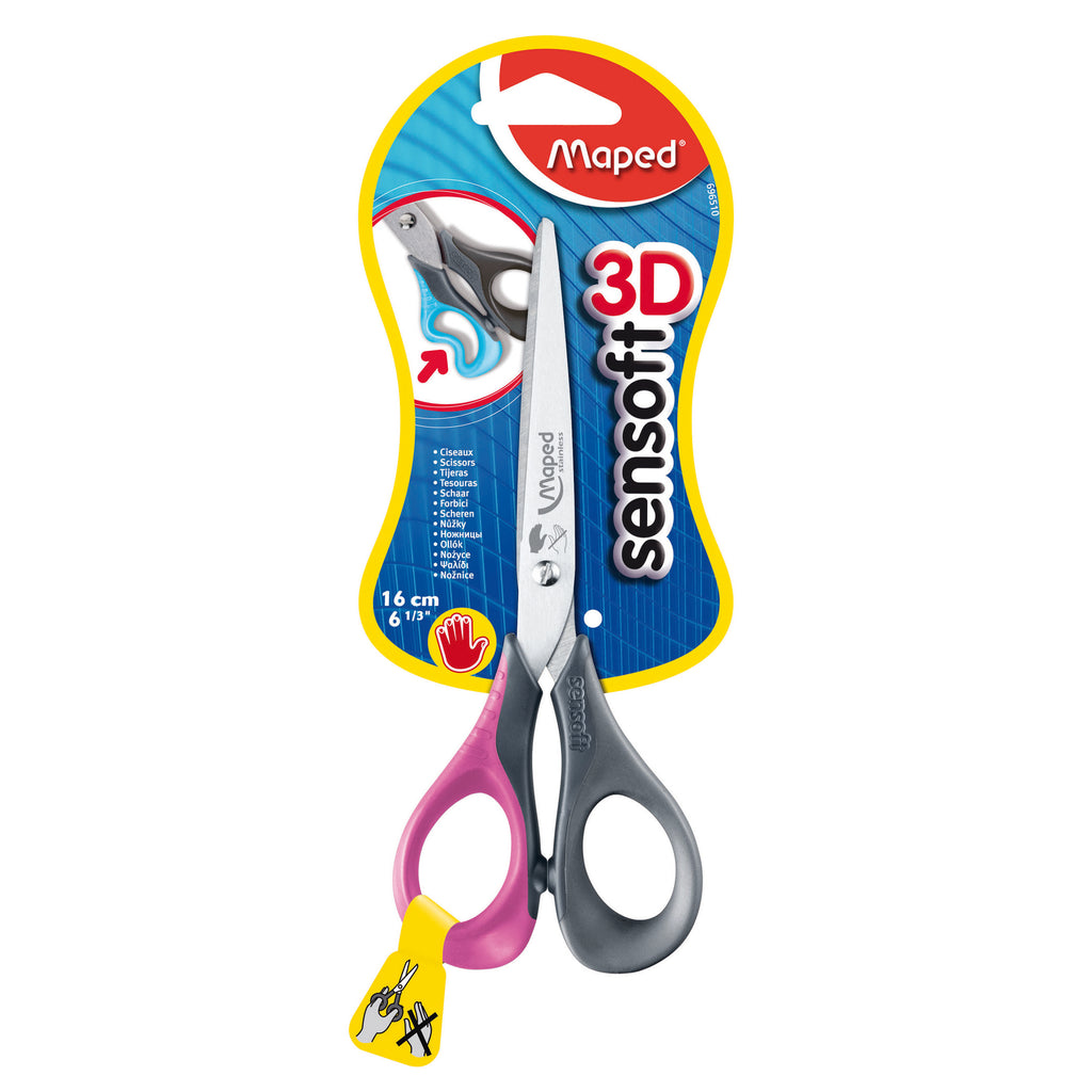 (6 Ea) 6.5in Sensoft Scissors Left Handed