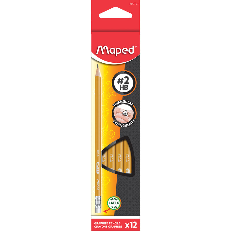 Triangular Graphite Pencils 12pk Num 2