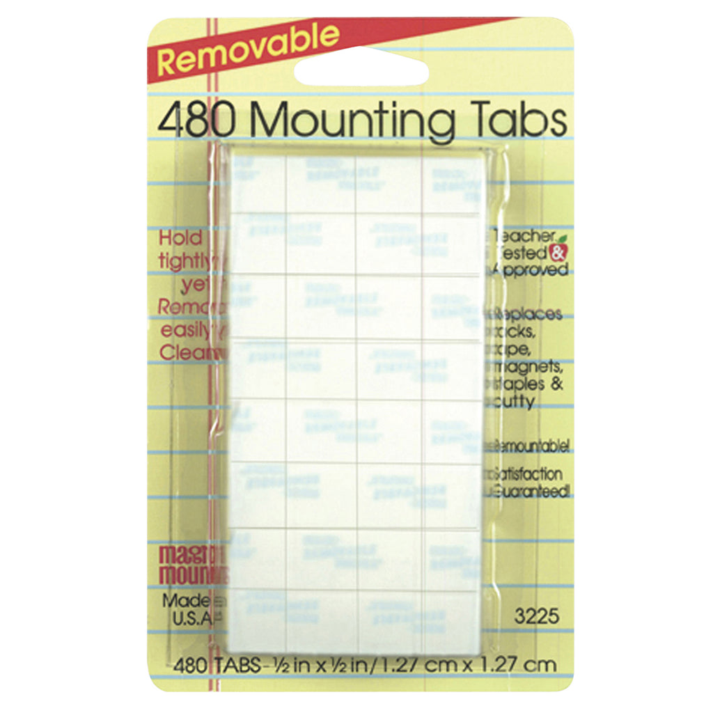 (3 Pk) Wall Mounting Tabs 480 Tabs .5x.5in