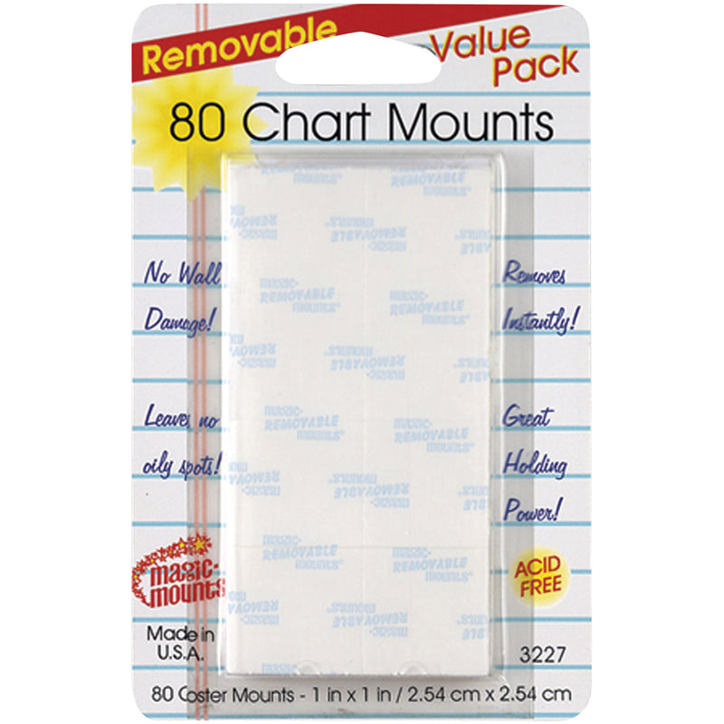 (3 Pk) Wall Mounting Tabs 1x1in 80 Per Pk