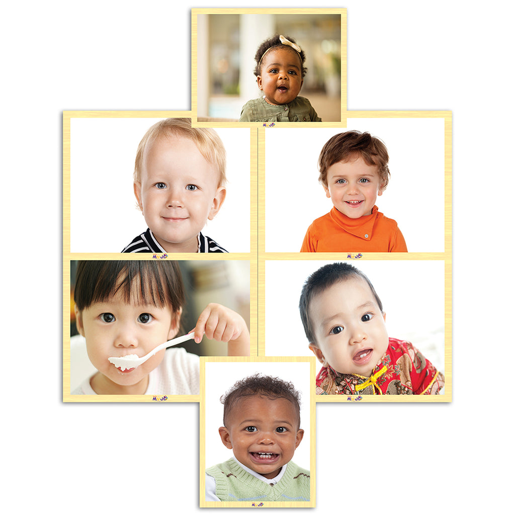 Faces Wooden 6-Puzzle Set