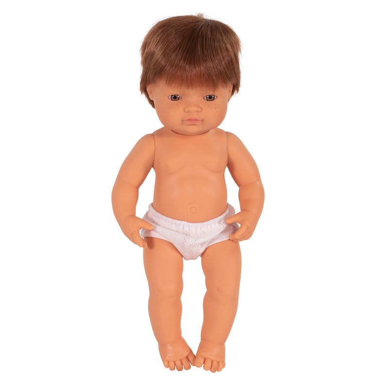 15in Baby Doll Caucsian Boy Redhair Anatomically Correct