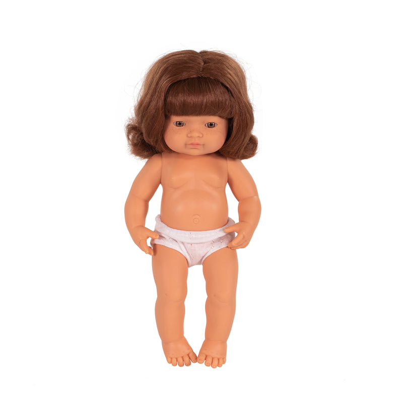 15in Baby Doll Caucsian Grl Redhair Anatomically Correct