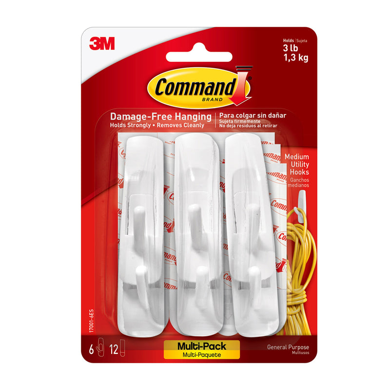 6ct Command Adhesive Mounting Hooks