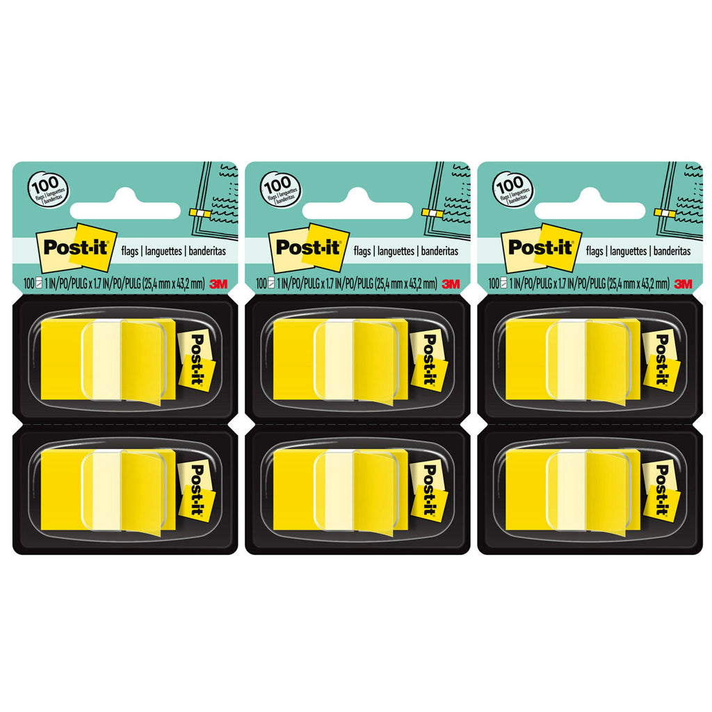 (3 Pk) Post-it Flags Yellow 2ct