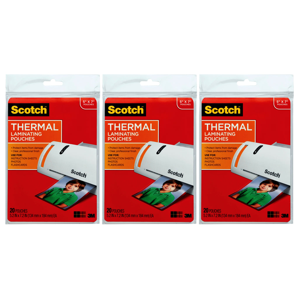 (3 Pk) Pouch 5 X 7 20 Per Pkg