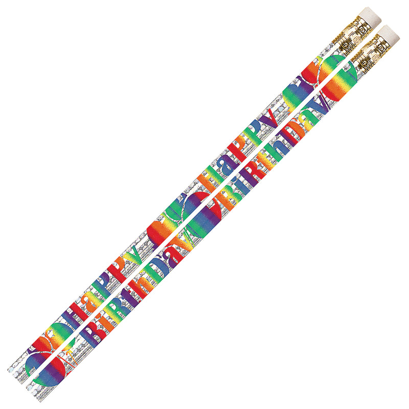 Birthday Blitz 12pk Motivational Fun Pencils