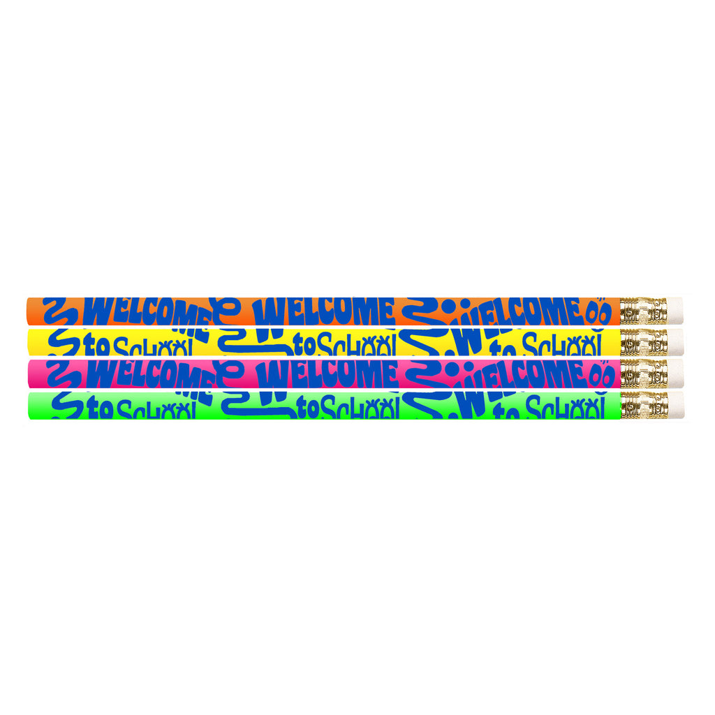 Welcome To School 144pk Motivational Fun Pencils