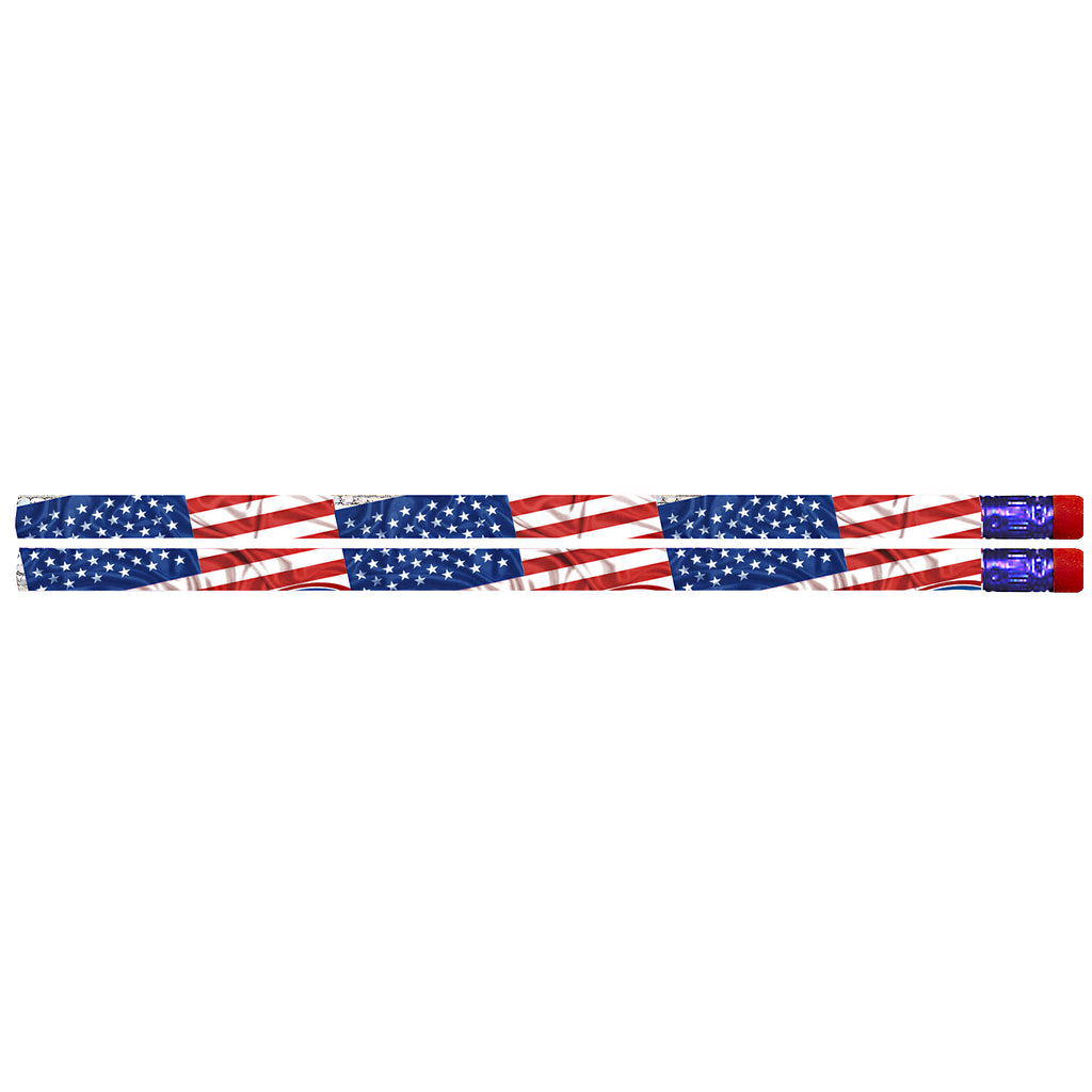 (12 Pk) Flags & Fireworks Pencil Pk Of 12