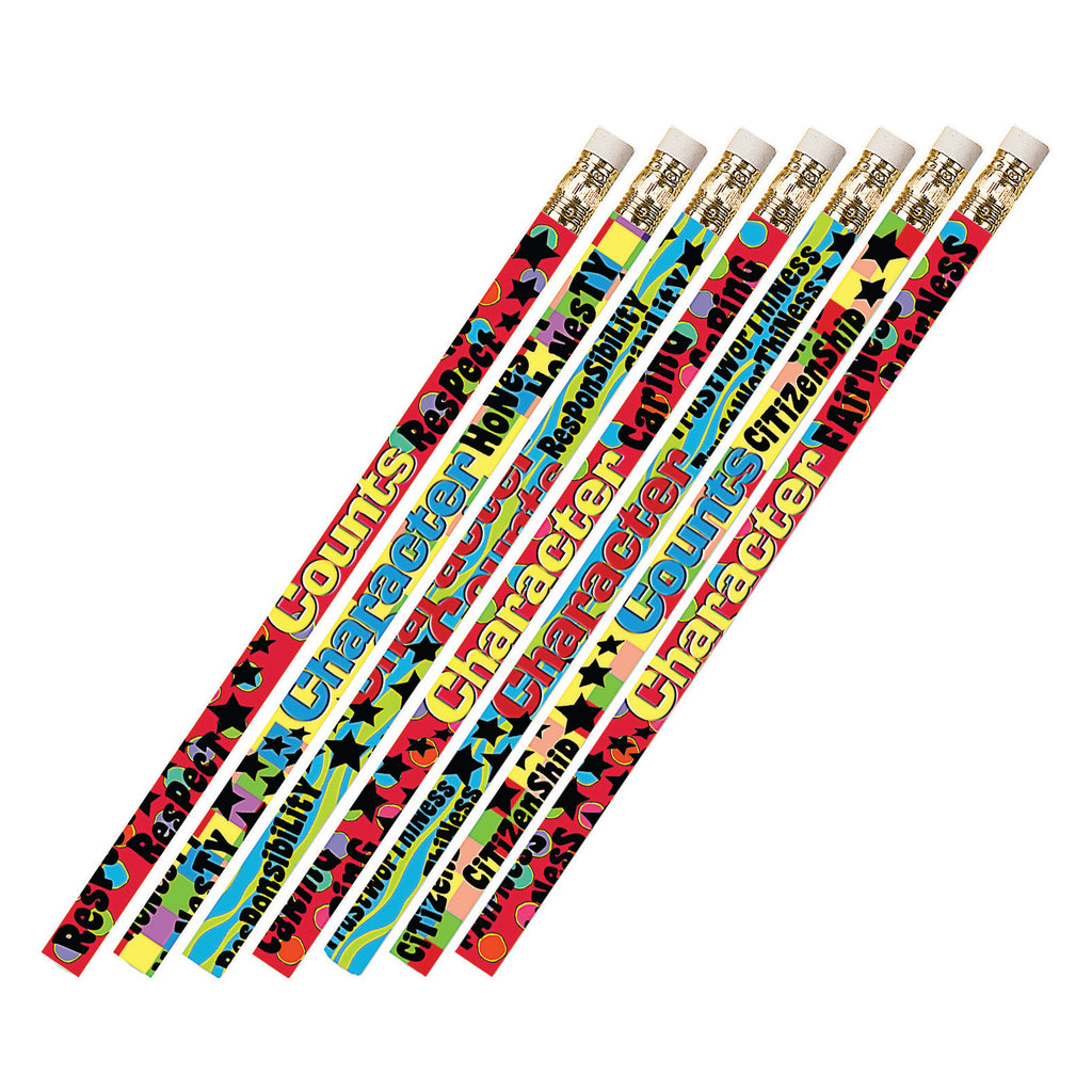 Character Matters 144pk Motivational Fun Pencils