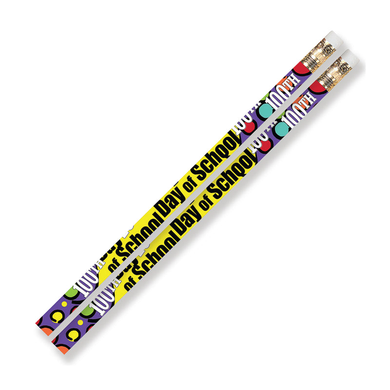 (12 Dz) 100th Day Of School Pencils 12 Per Pk