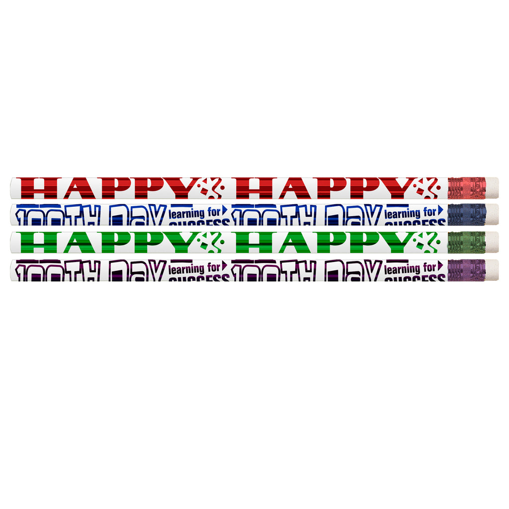 Happy 100th Day Pencils Pack Of 12