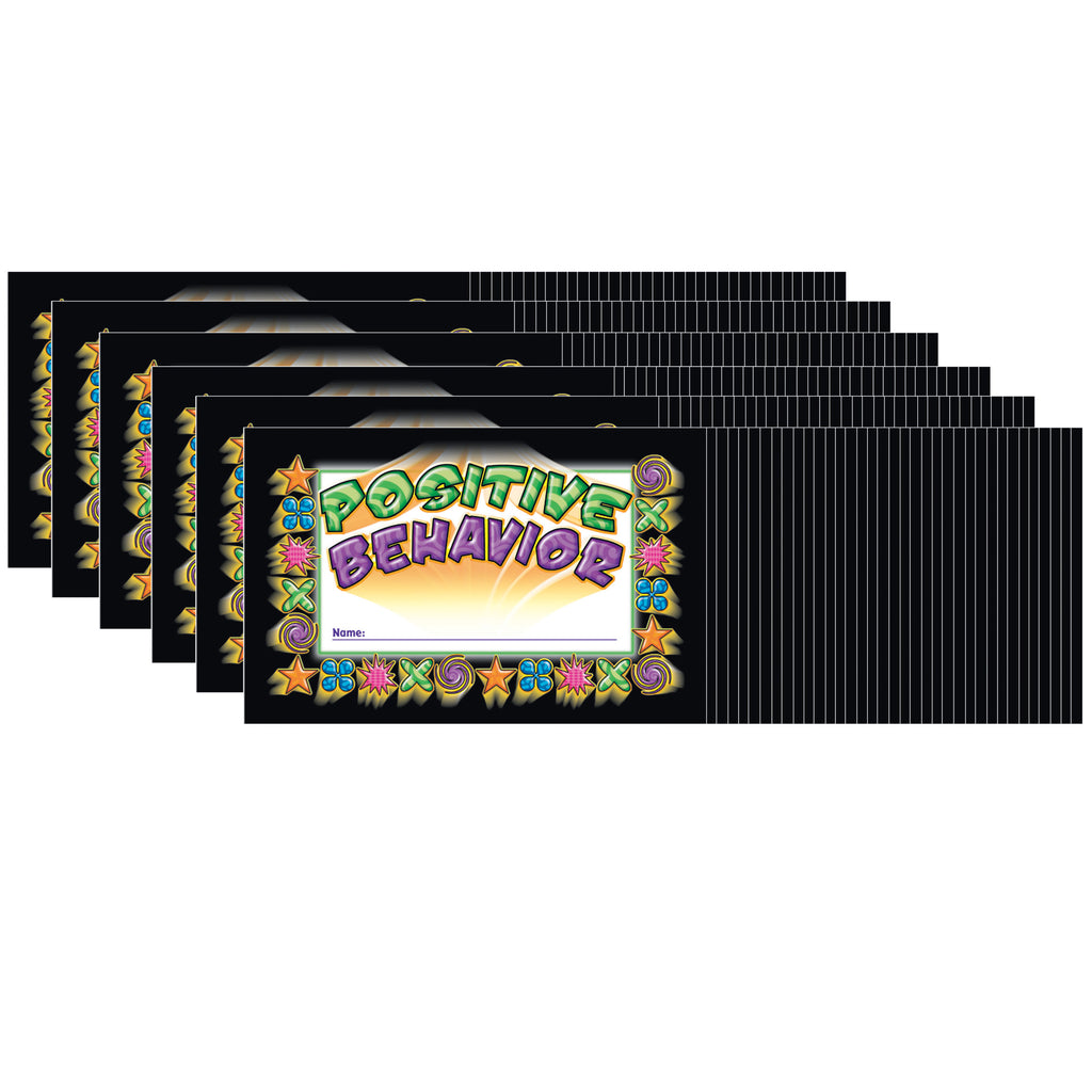 (6 Pk) Incentive Punch Cards Positive Behavior 36 Per Pk