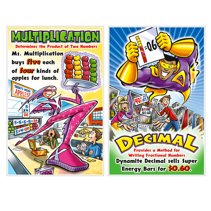 Math Superheroes Bulletin Board Set