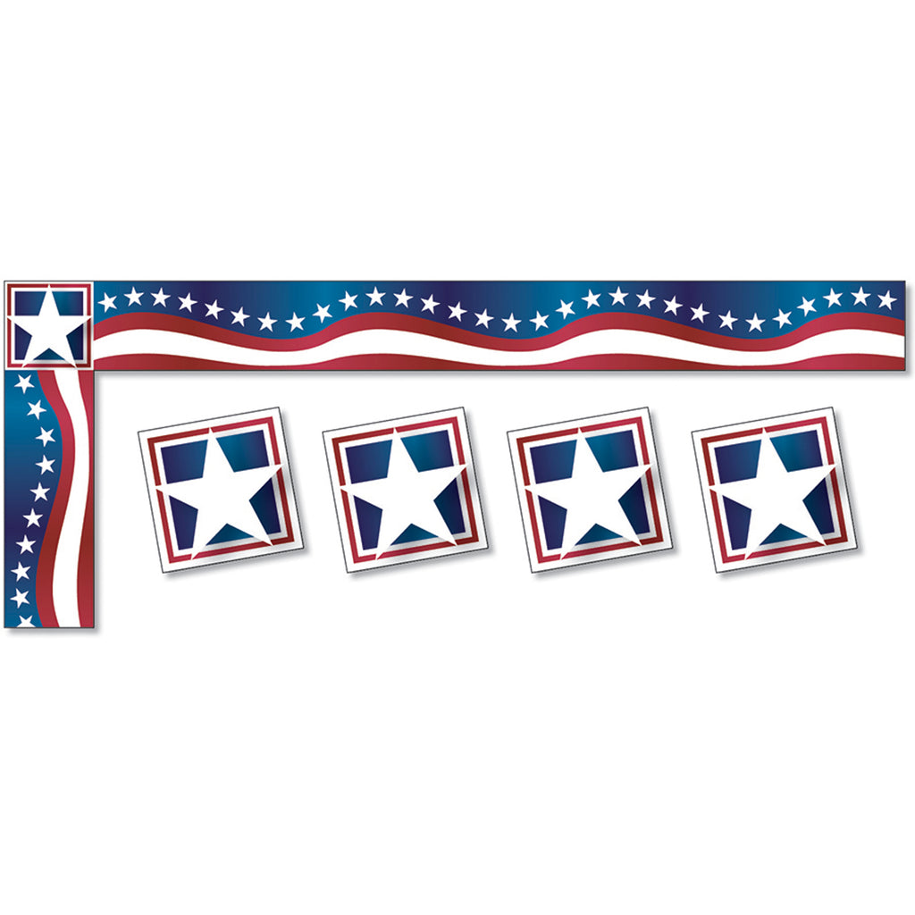 (6 Pk) Stars & Stripes Trimmer All Around The Board