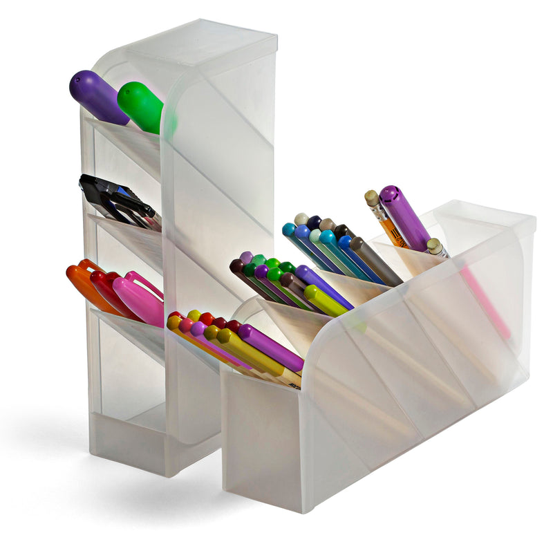 2 Pk Desk Pen Holder 4 Compartment