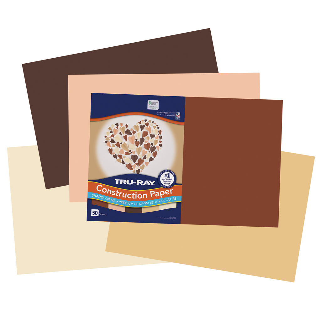 Construction Paper, Shades of Me Assortment, 12" x 18", 50 Sheets