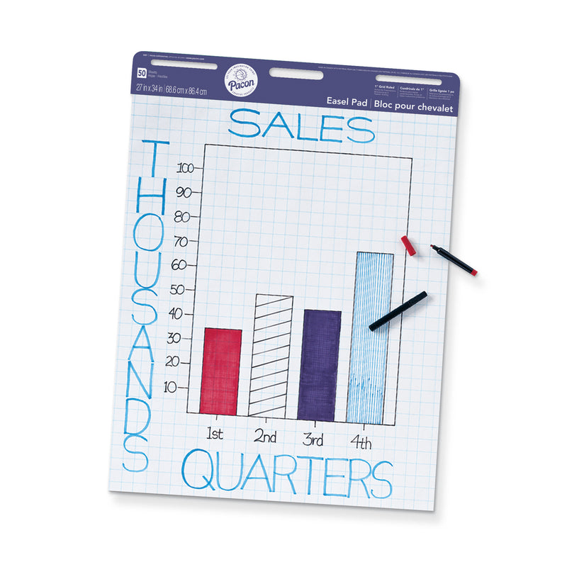Easel Pad 50 Sheets 1in Grid