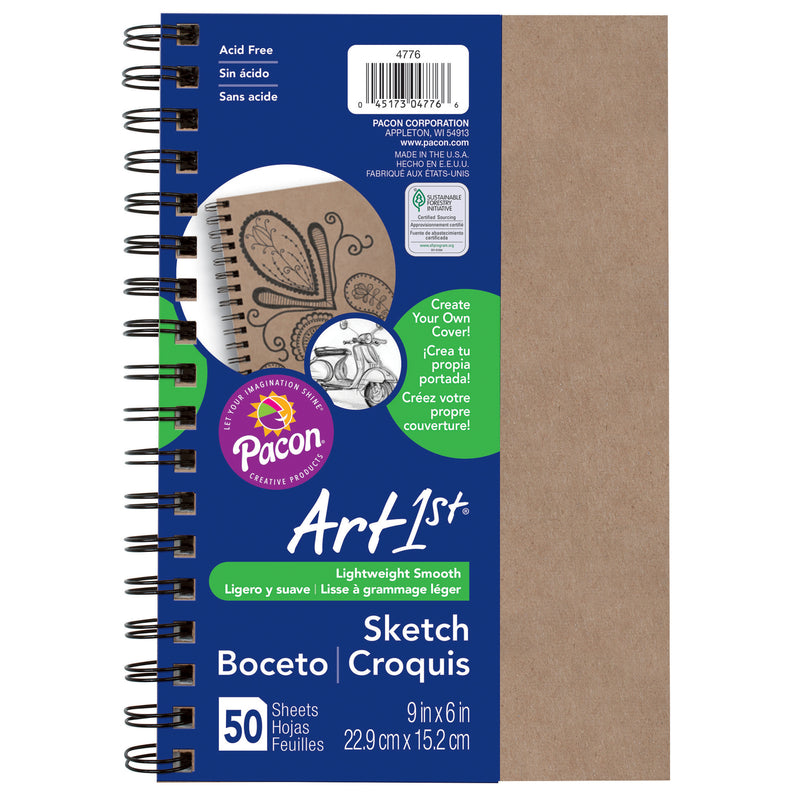 (6 Ea) Sketch Diary Chip Cover 9x6 Natural
