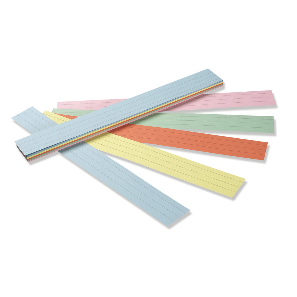 (3 Pk) Sentence Strips 100-pk Asst Colors Tagboard