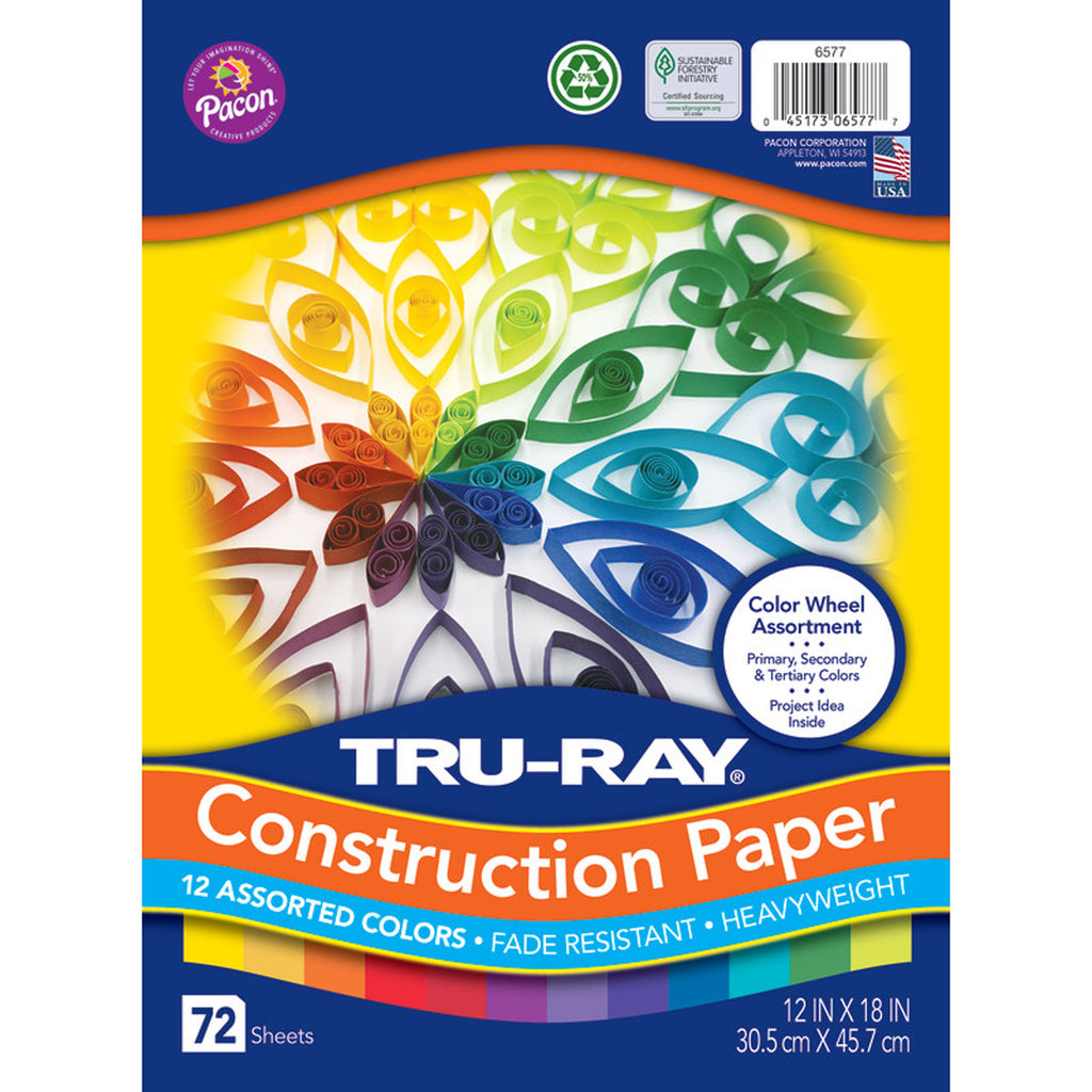 True-ray Color Wheel Asst 72 Pack 12x18
