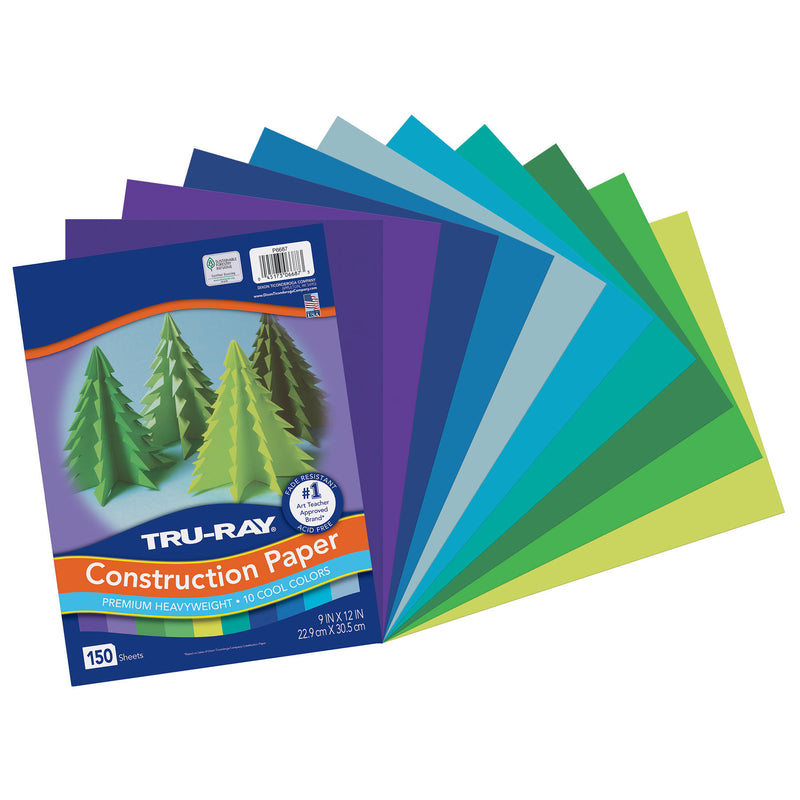 (3 Pk) Construction Paper Cool Asst