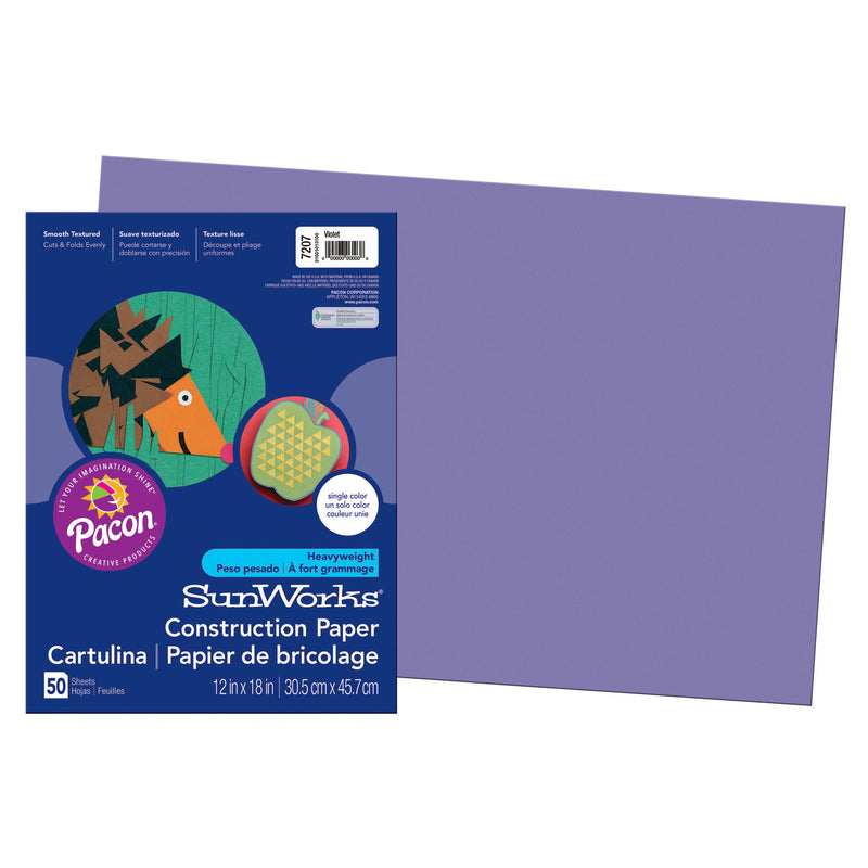 (5 Pk) Construction Paper Violet 12x18