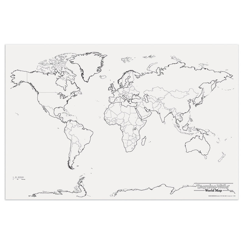 Giant World Map 48in X 72in