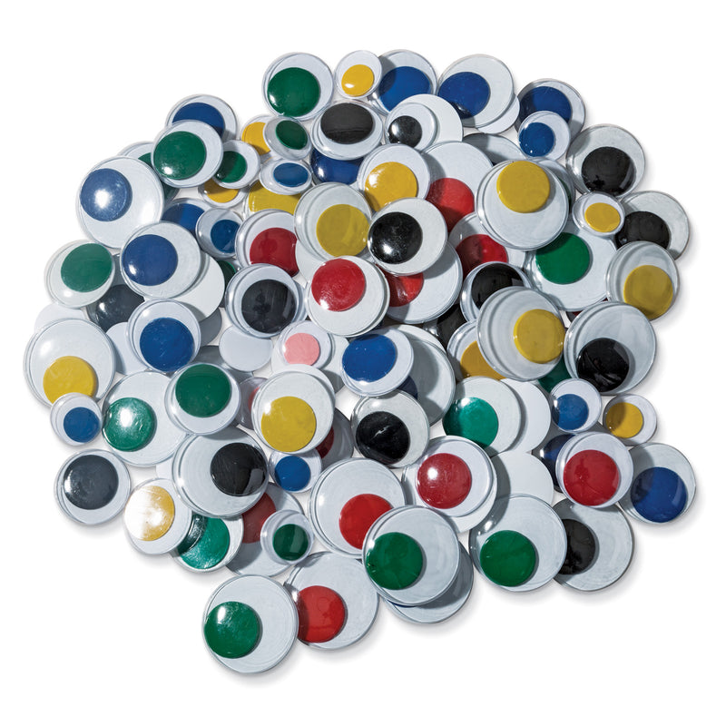 Jumbo Wiggle Eyes Multi Color 100pc