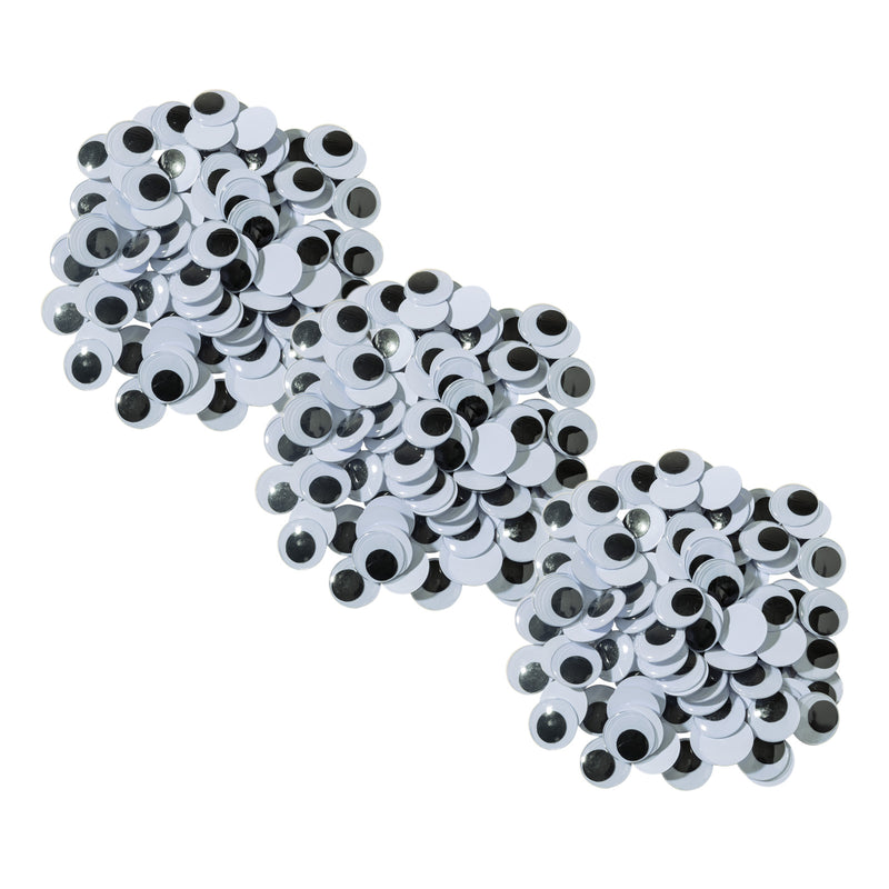 (3 Pk) Wiggle Eyes Black 20 Mm 100 Pieces