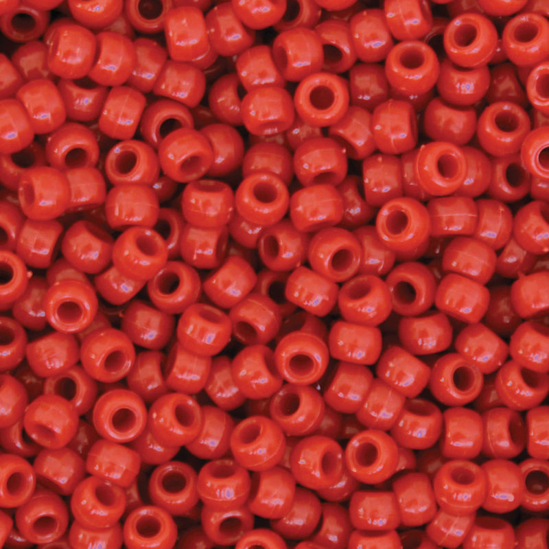 (3 Pk) Pony Beads Red 1000 Pieces