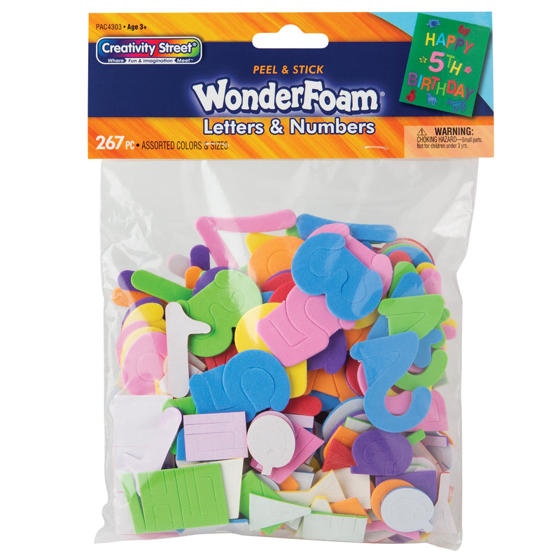 (6 Pk) Peel & Stick Letters Numbers