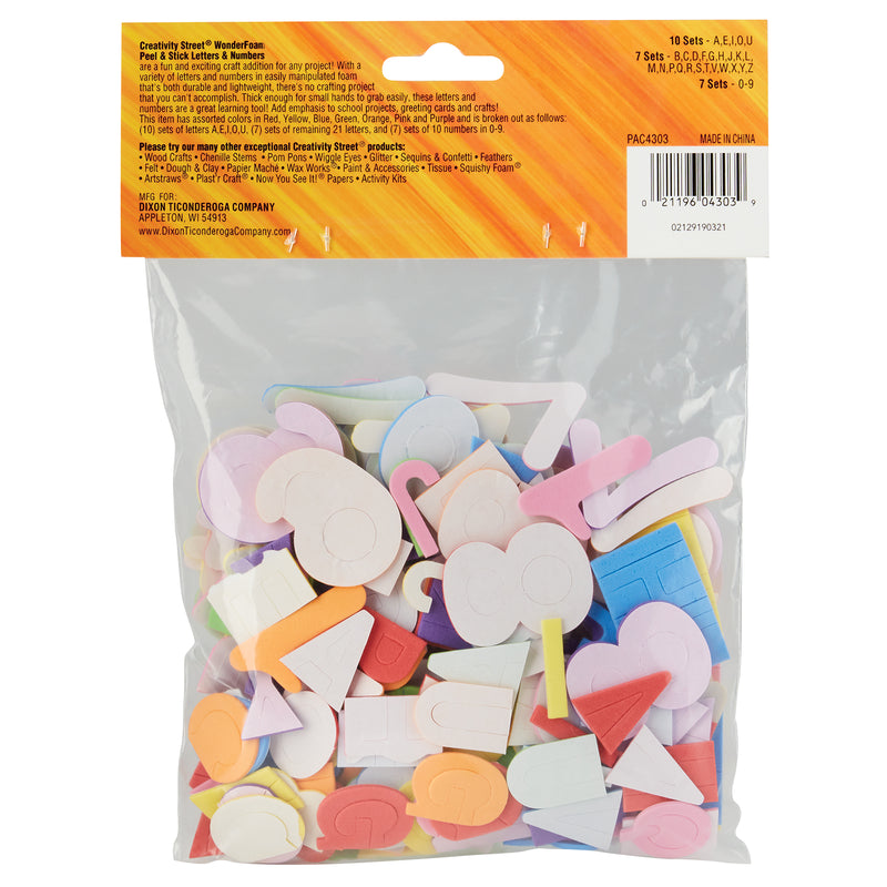 (6 Pk) Peel & Stick Letters Numbers