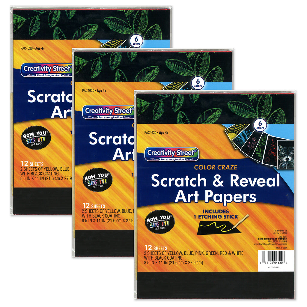 (3 Pk) Art Paper Color Craze 12sht